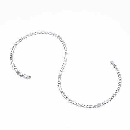 Anklet Chain for Women Men, 925 sterling Silver Figaro Foot Bracelet Strong with Good Clasp