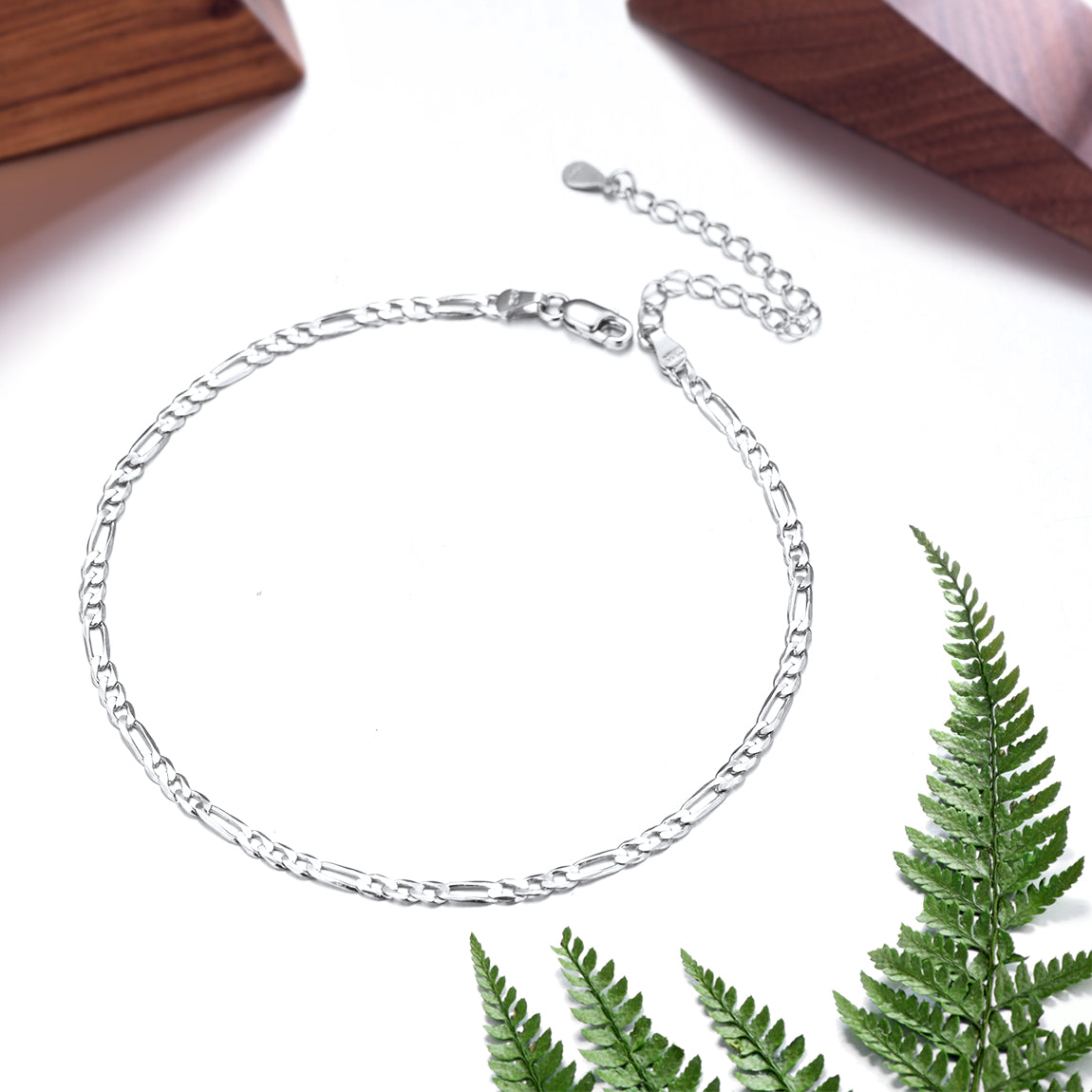 Anklet Chain for Women Men, 925 sterling Silver Figaro Foot Bracelet Strong with Good Clasp