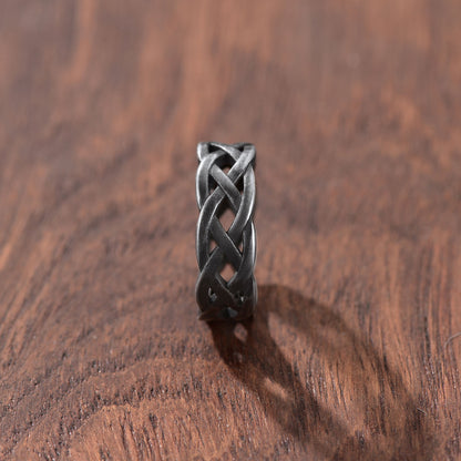 Celtic Knot Rings for Men/Women, 7mm Irish Band Ring, Stainless Steel, Size 07-14