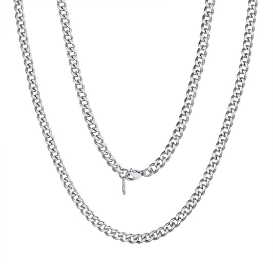 Men's Stainless Steel Chain Rapper Necklace 4.8mm 20 inch Costume Hip Hop Jewelry Mens Gifts