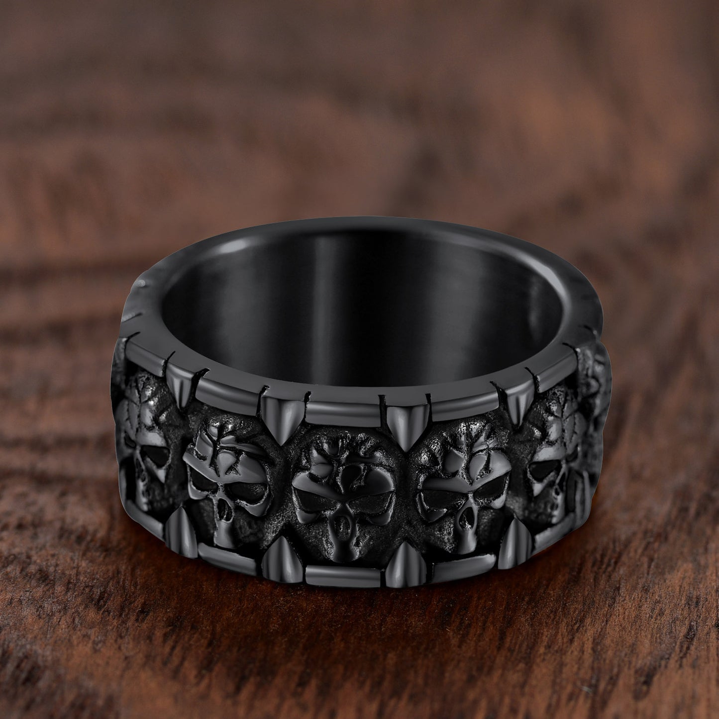ChainsPro Skull Jewelry for Men Stainless Steel Ring Size 7 Viking Bikers Rings