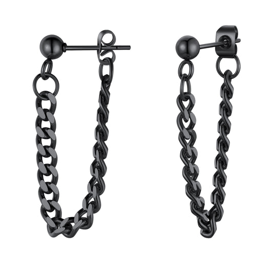 Minimalist Earrings Chain Dangle Earrings for Women, Stainless Steel Cute Everyday Earring