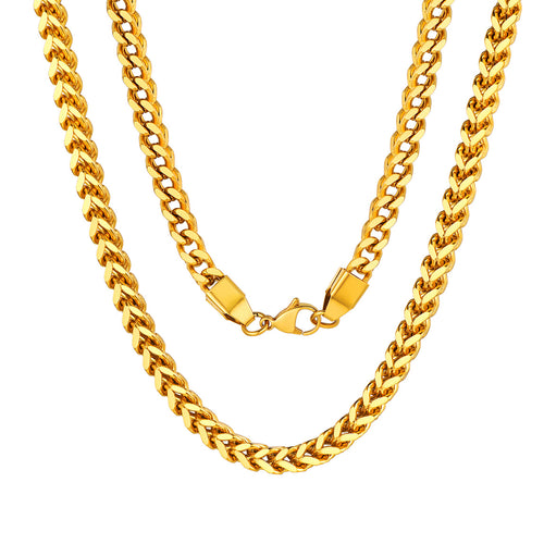 ChainsProMax Franco Chain Costume Hiphop Jewelry 3mm 18inch Stainless Steel Neck Chain Men
