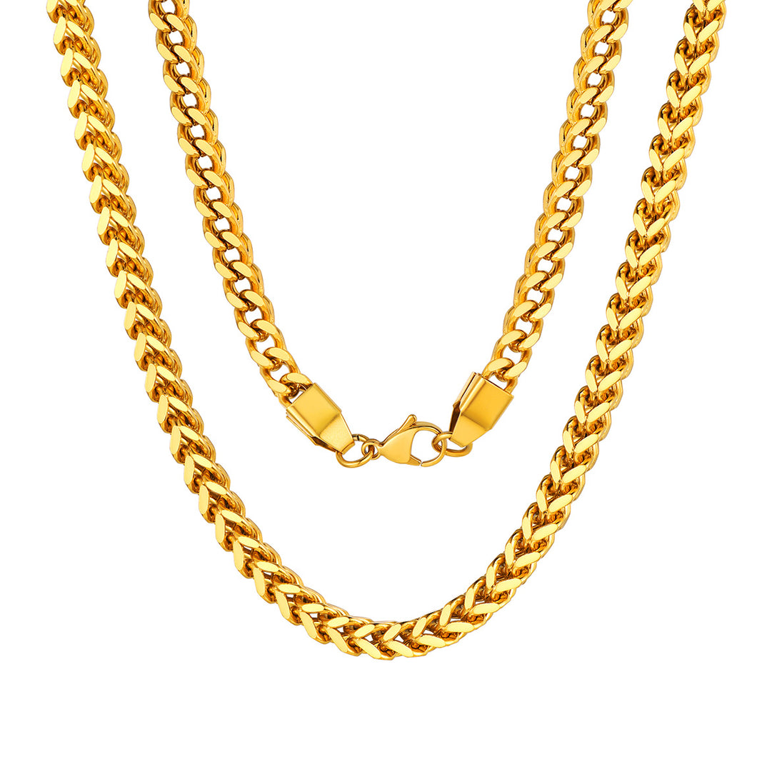 ChainsProMax Franco Chain Costume Hiphop Jewelry 3mm 18inch Stainless Steel Neck Chain Men