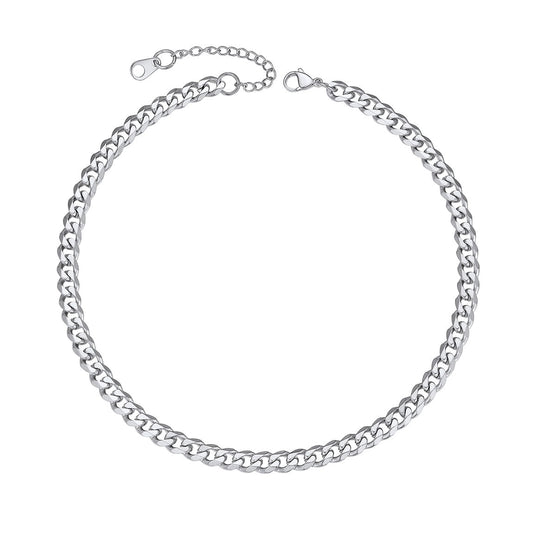 Stainless Steel Chains for Women Necklace 3/6/9/12mm Choker Curb Chain Length 14-30inch