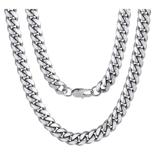 ChainsPro Hip Hop Men Necklace Curb Cuban Chains 20inch 10MM Neck Chain Mens Gifts for Mens