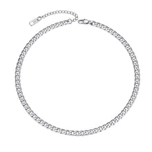 Load image into Gallery viewer, ChainsProMax Mens Sturdy Curb Chain Necklace 4MM Width Hip-Hop Cool Style 316L Stainless Steel
