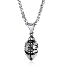 Load image into Gallery viewer, Men Ball Necklace Sport Jewelry, Football Lover Confirmation Gift, Chain-22+2&quot;, 316L Stainless Steel